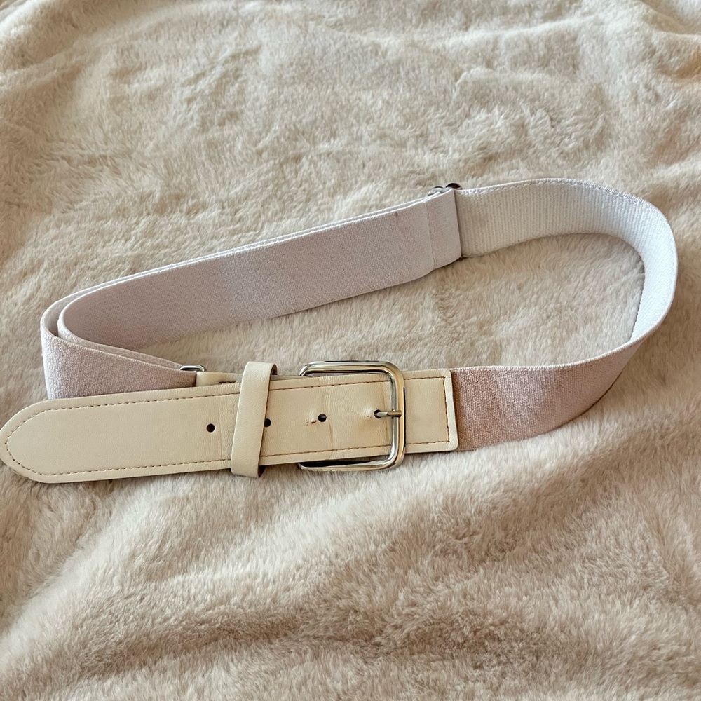 White Softball Belt